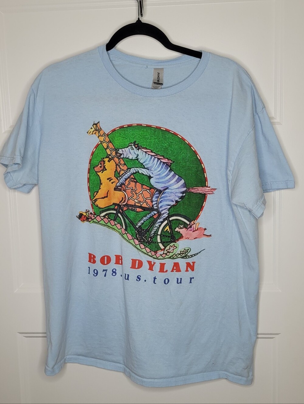 Gildan Heavy Cotton Bob Dylan 1978 US tour graphic T-Shirt Size L
